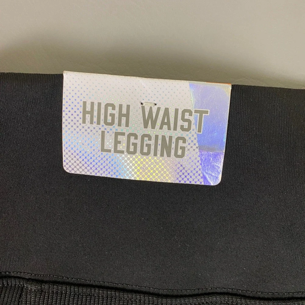 Justice Active Leggings Size 14 Teen Girls Black High Waist Zip‎ Pocket NEW NWT